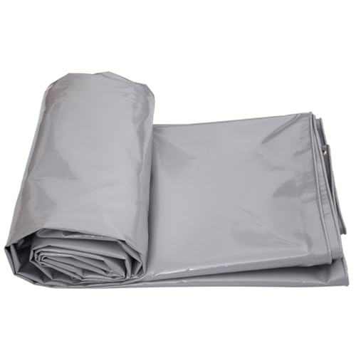 4m x 8m Grey Waterproof Poly Tarp with Grommets B510021