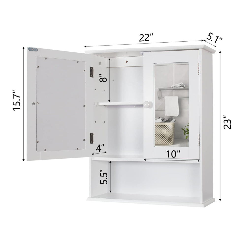 Medicine Cabinet with Mirror 2 Doors H749425