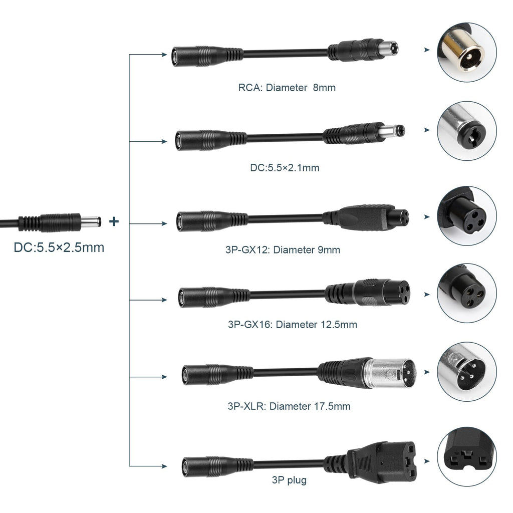 42V 2A Electric Scooter Charger with 7 Plugs Y412279