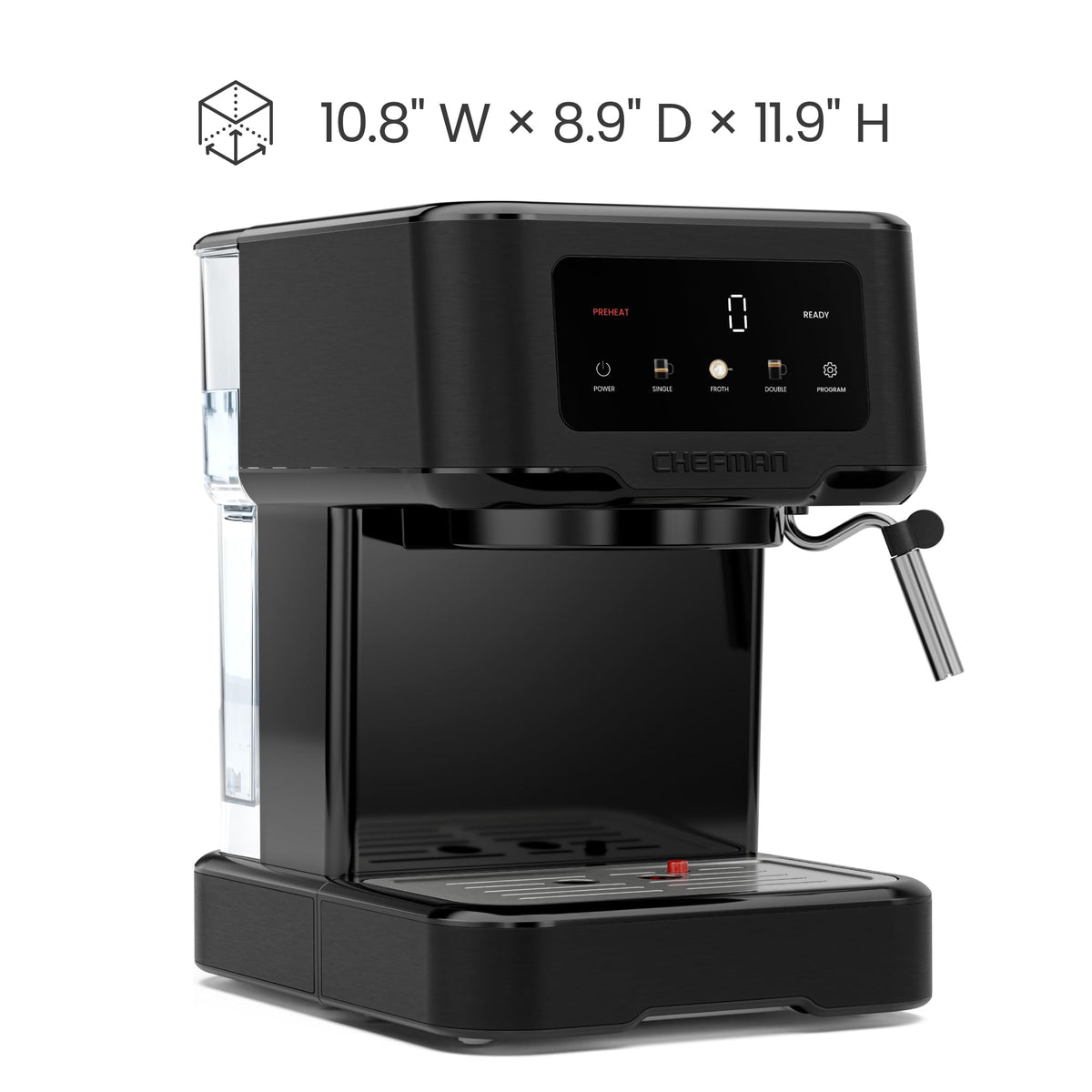 15 Bar Digital Espresso Machine with Steam Wand J59441