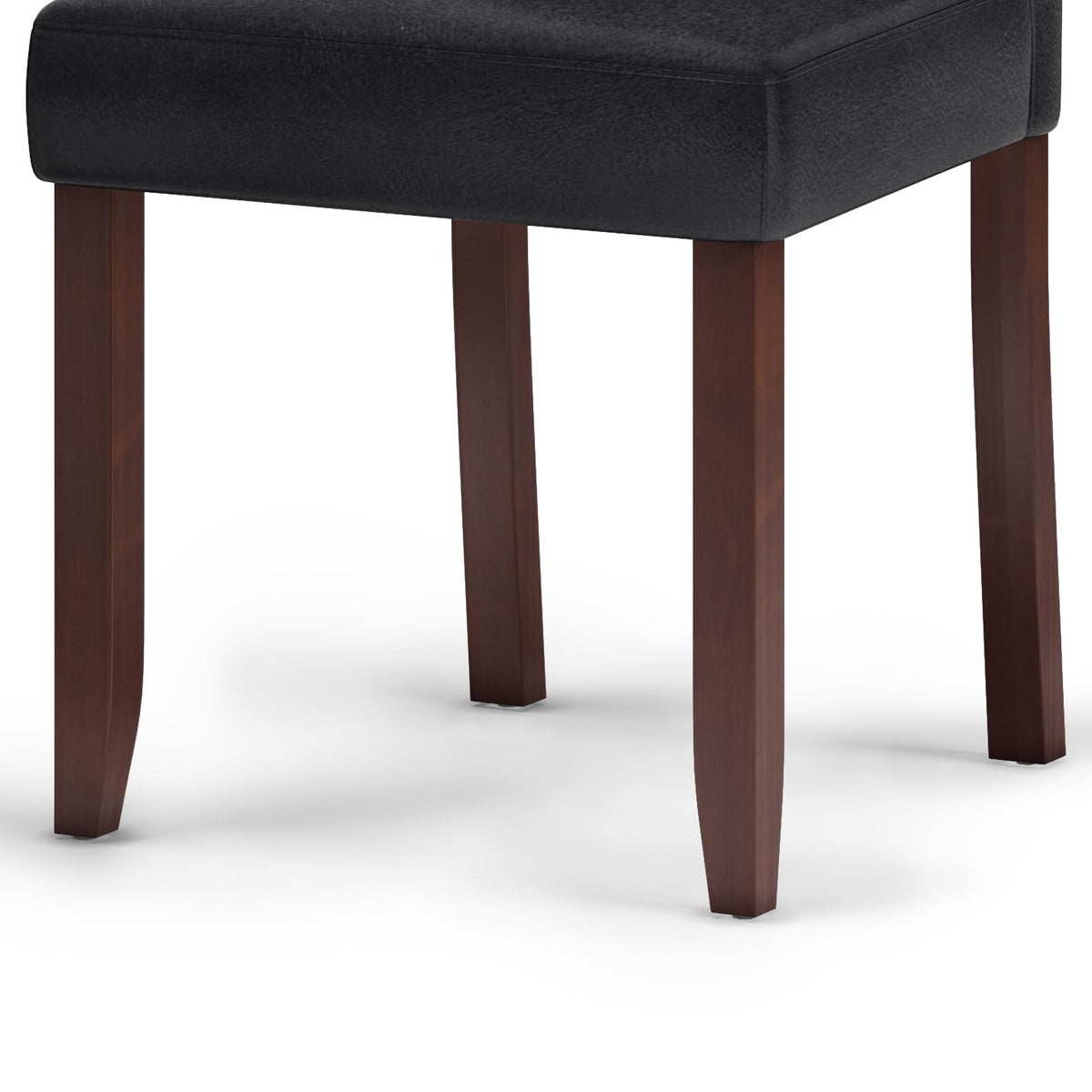 Vegan Leather Parsons Dining Chairs Black Set of 2 C758105