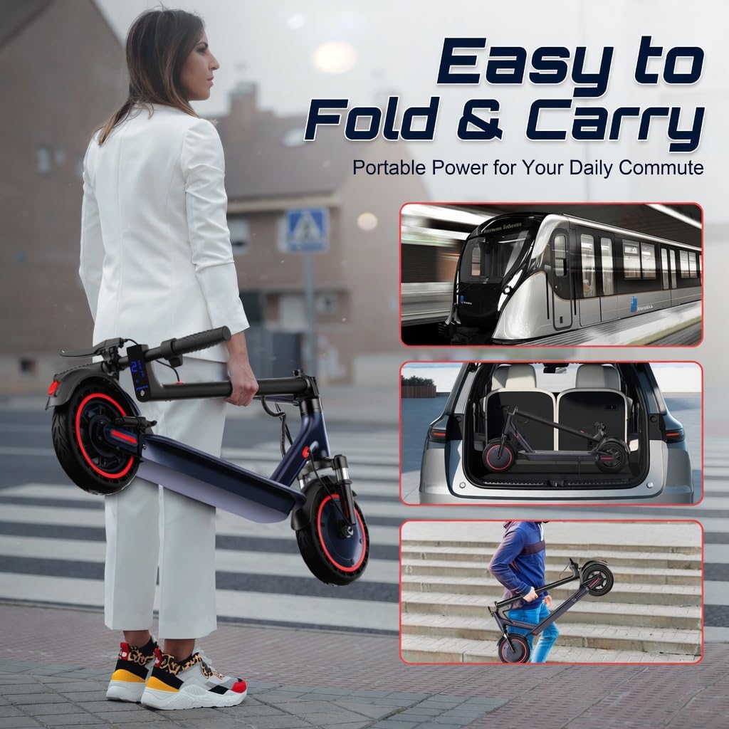 Electric Scooter with Dual Suspension and Braking System Z65657