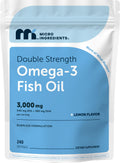 Omega 3 Fish Oil 3,000mg 240 Softgels Lemon Flavored EPA DHA M688109