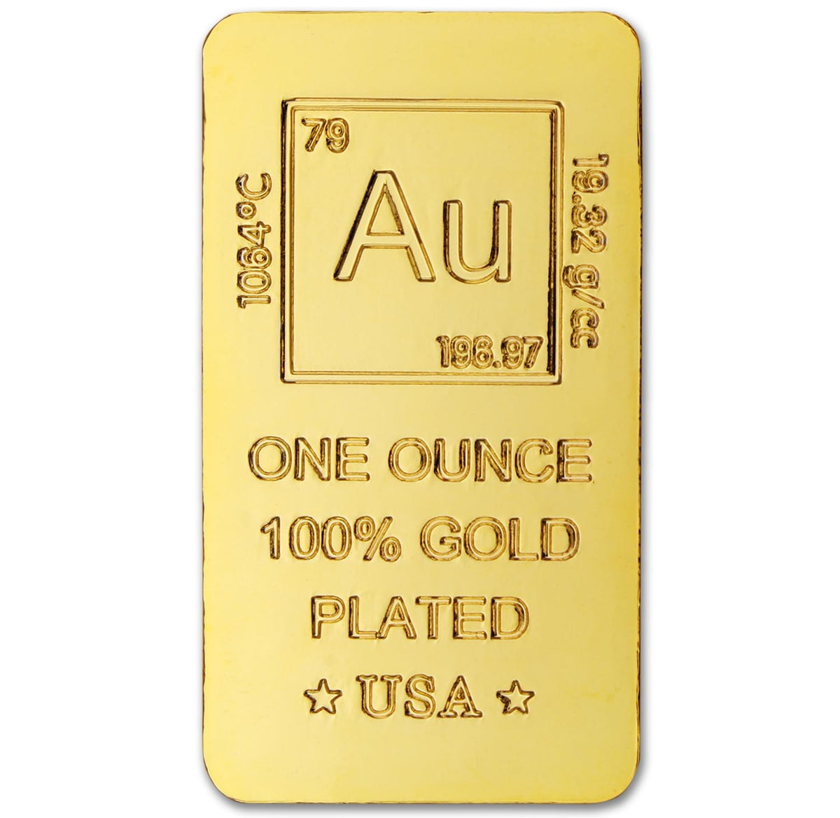 1 oz Gold Plated Bar P949
