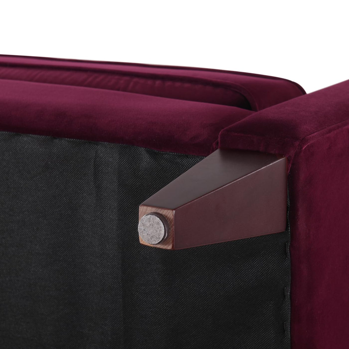 84 inch Burgundy Velvet Tufted Sofa Z35275