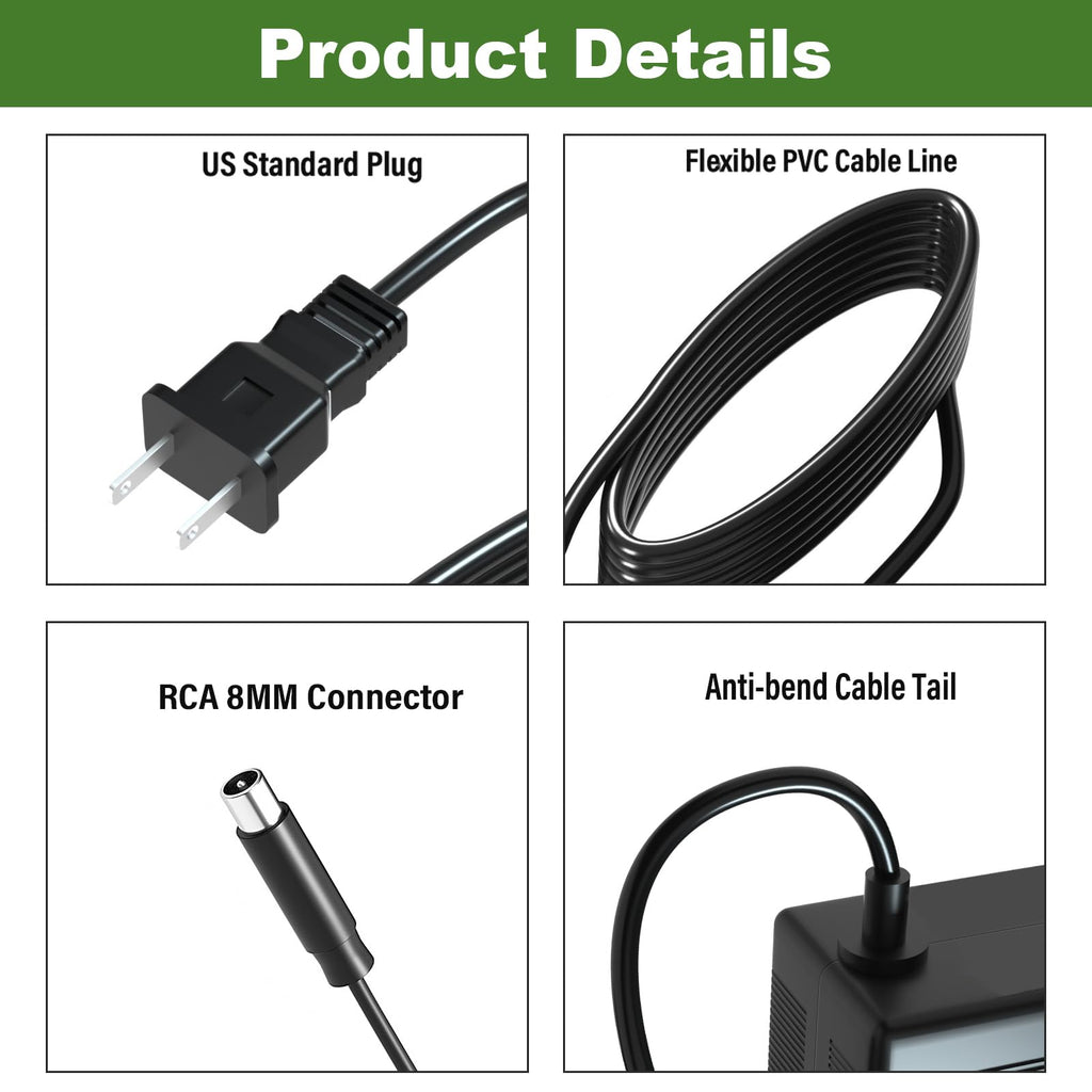 42V 2A Battery Charger Power Adapter Cord X41283