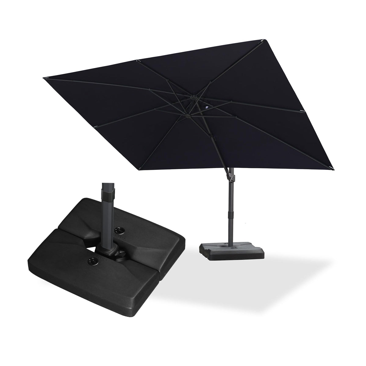 Navy Blue Cantilever Umbrella with Base E75026