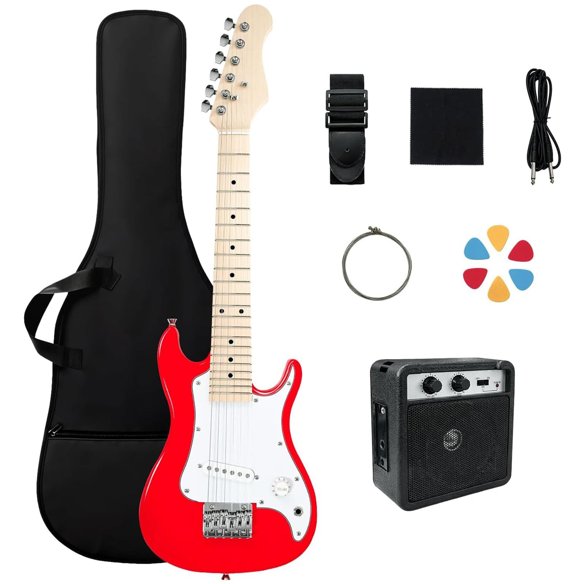 30in Kids Electric Guitar Starter Kit with 5W Amp and Gig Bag X99070