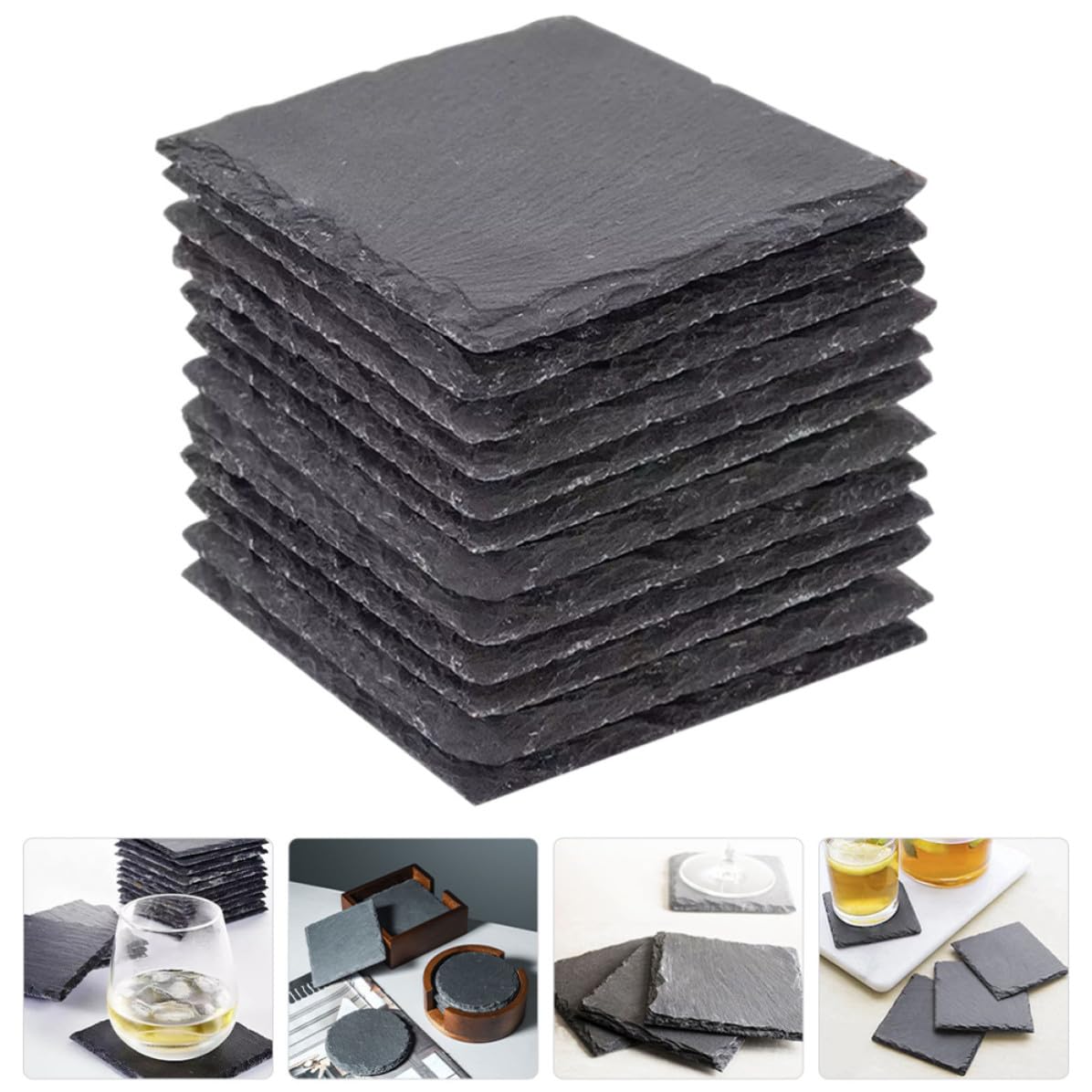 12pcs Natural Stone Table Coasters G12303