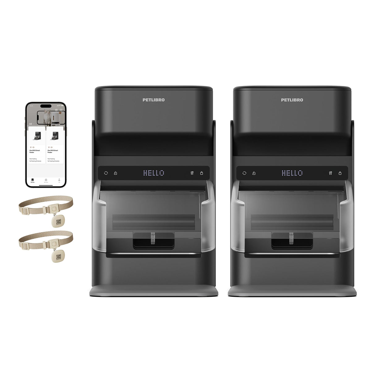 RFID Automatic Cat Feeders for 2 Cats J7264