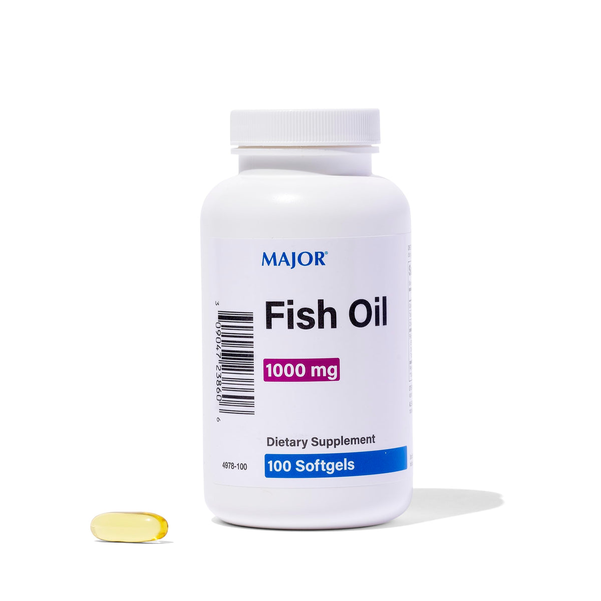 Omega-3 Fish Oil Supplement 1000mg 100 Softgels G39904