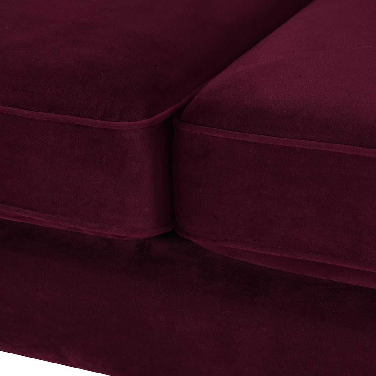 84 inch Burgundy Velvet Tufted Sofa Z35275