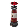 Solar Powered Lighthouse Rotating Beacon Red Resin Y92741