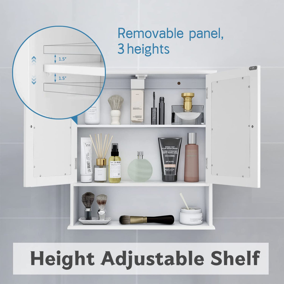 Medicine Cabinet with Mirror 2 Doors H749425