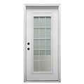 Primed Steel Right-Hand Inswing Full Lite Prehung Front Door 36" x 80" E8096