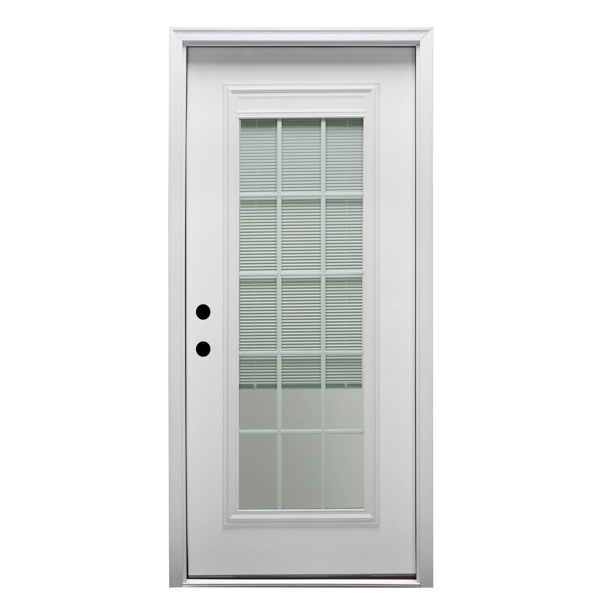 Primed Steel Right-Hand Inswing Full Lite Prehung Front Door 36" x 80" E8096