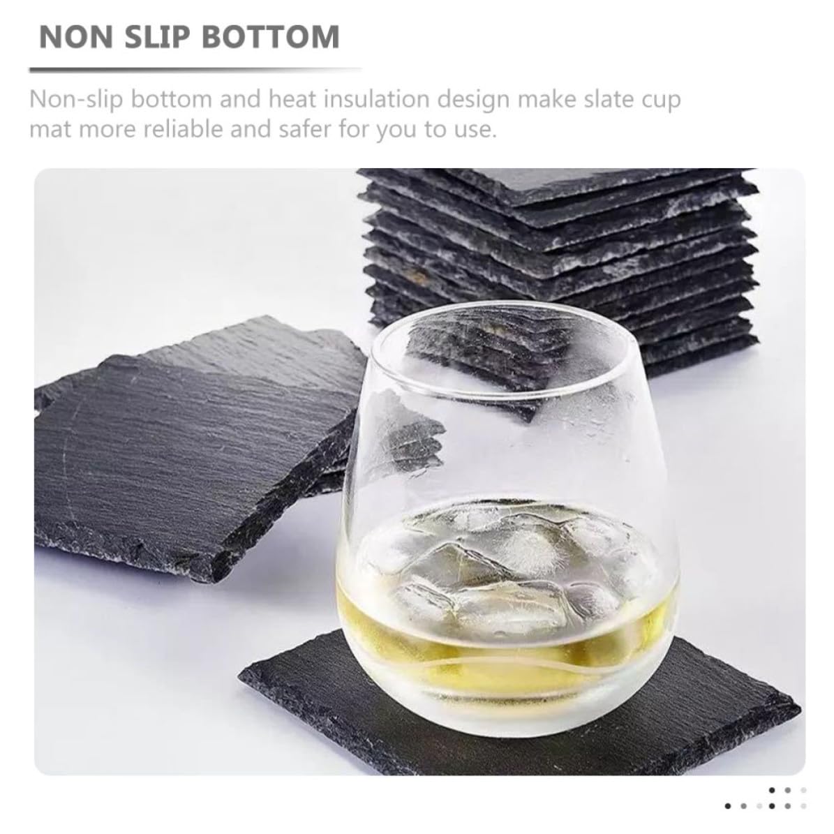 12pcs Natural Stone Table Coasters G12303