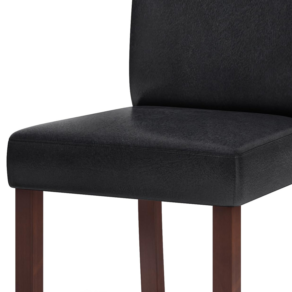 Vegan Leather Parsons Dining Chairs Black Set of 2 C758105
