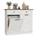 White 20 Gallon Tilt Out Trash Can Cabinet G16126