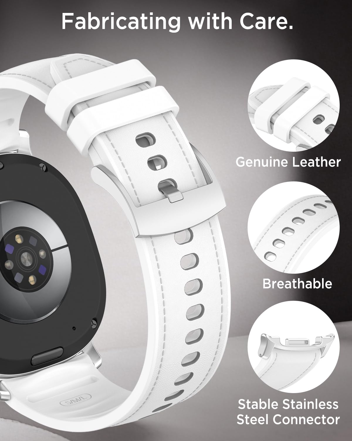 Leather Band for Galaxy Watch 9/8 40mm 44mm L6724