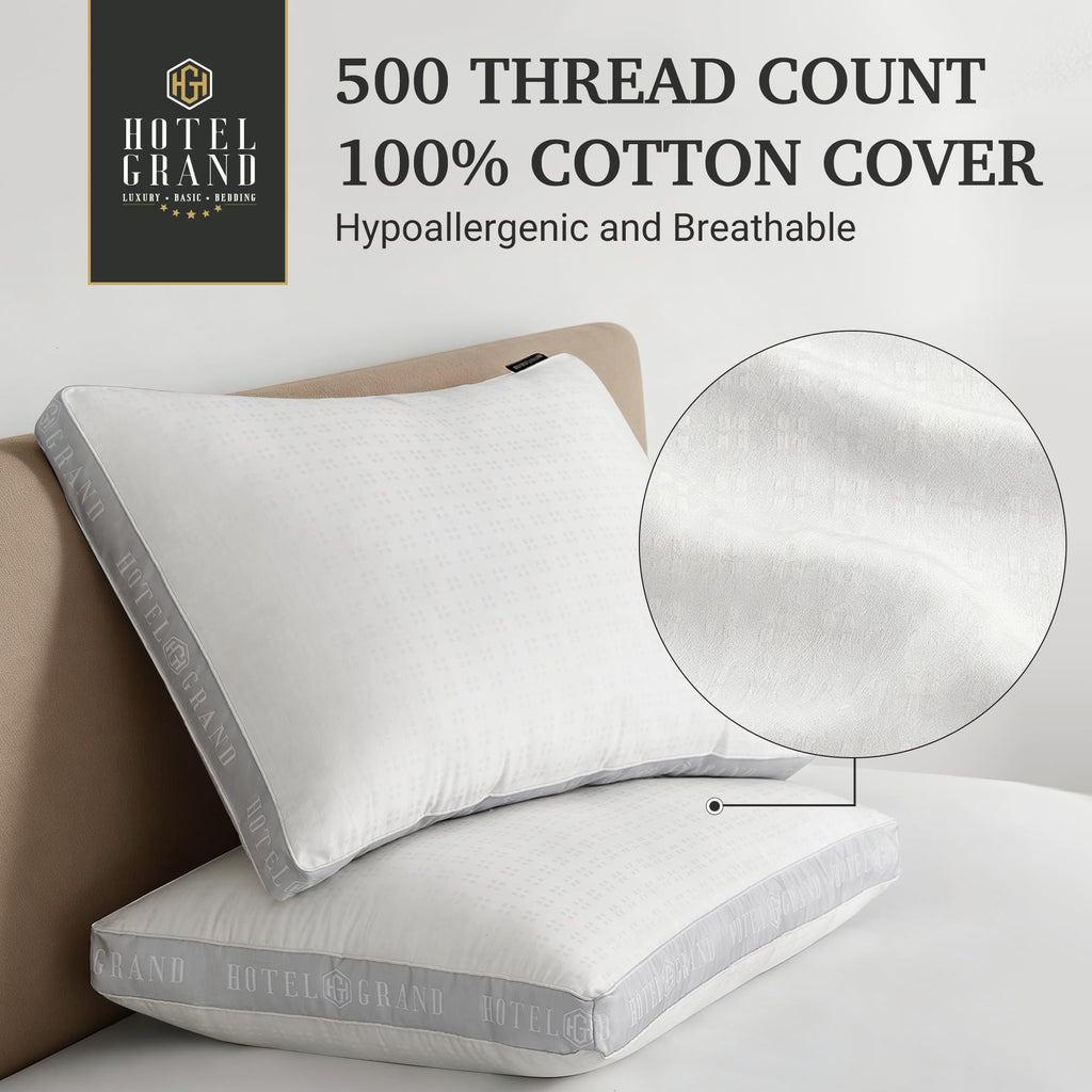 King Size Set of 2 Medium Soft Bed Pillows K365