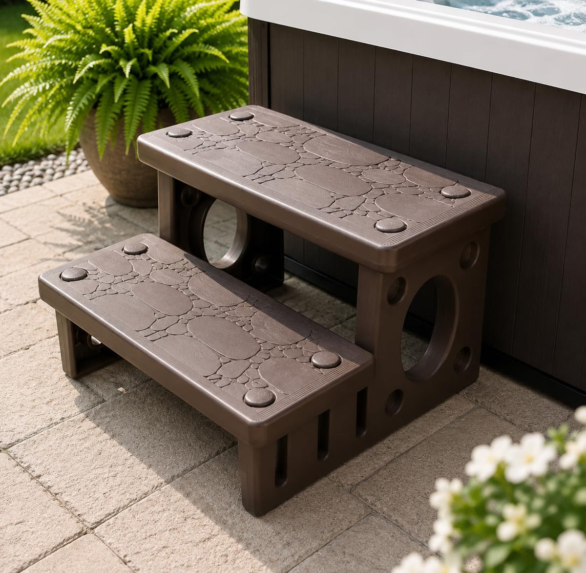 2-Step Spa Hot Tub Pool Deck Steps Y745