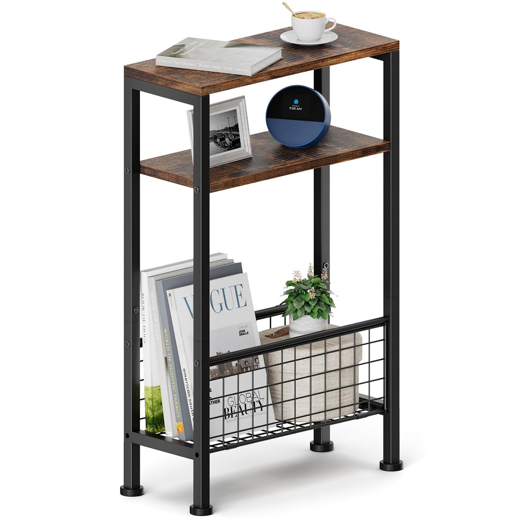 Narrow 3-Tier Wooden Side Table J929279