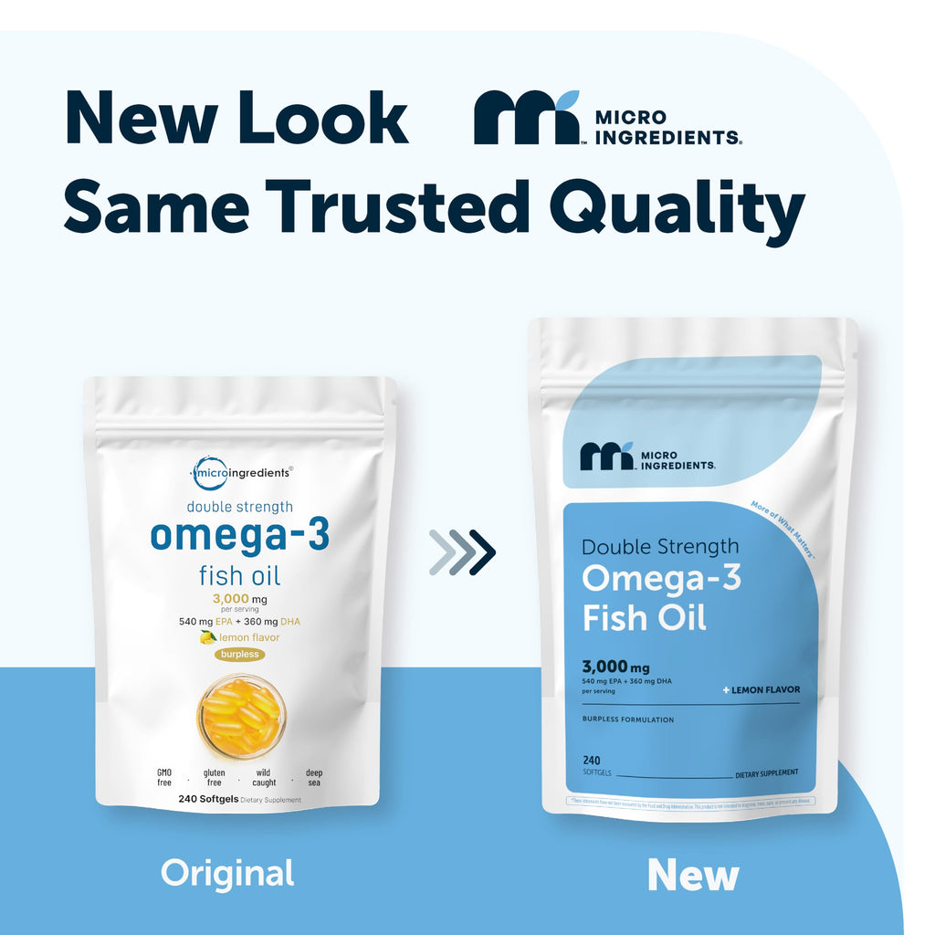 Omega 3 Fish Oil 3,000mg 240 Softgels Lemon Flavored EPA DHA M688109