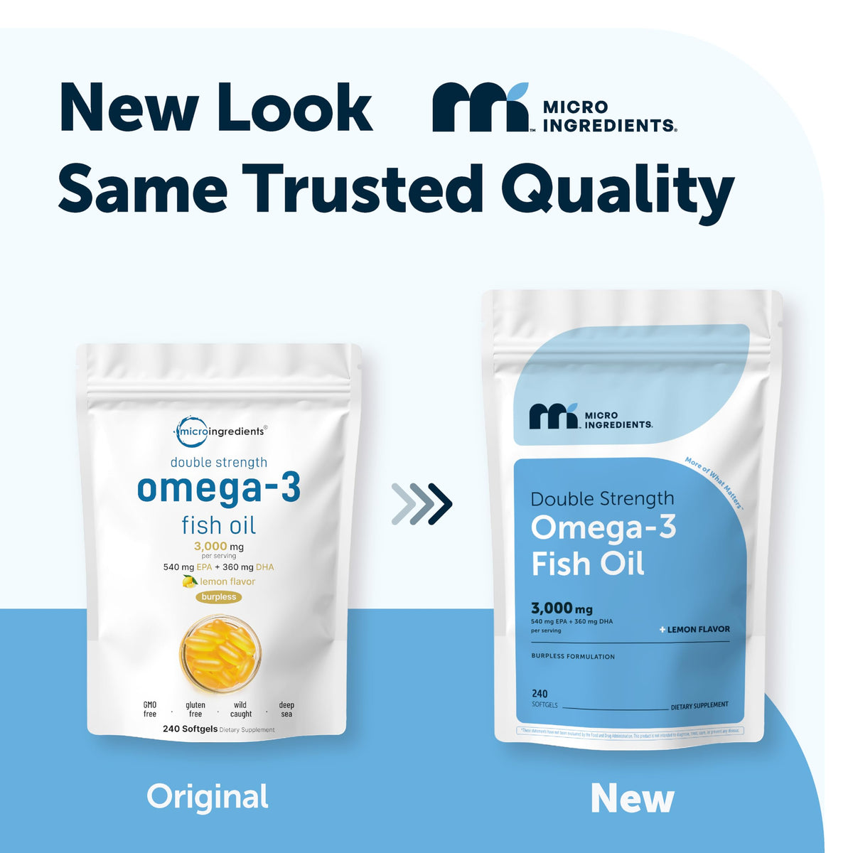 Omega 3 Fish Oil 3,000mg 240 Softgels Lemon Flavored EPA DHA M688109