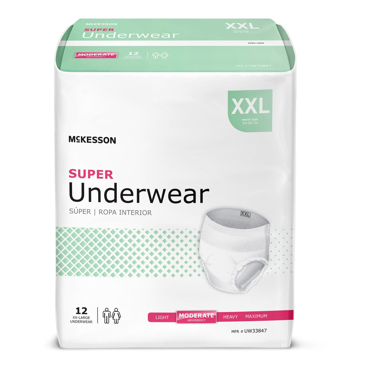Adult Incontinence Underwear XXL 12 ct E10766