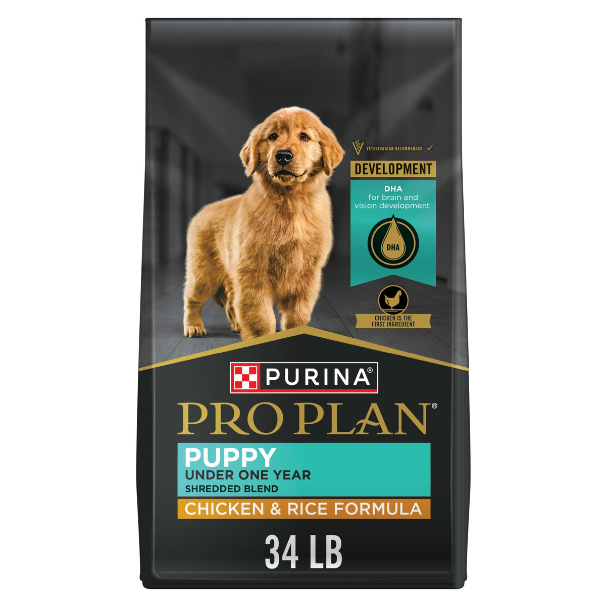 High Protein Shredded Chicken & Rice Puppy Food 34 lb Bag T2178