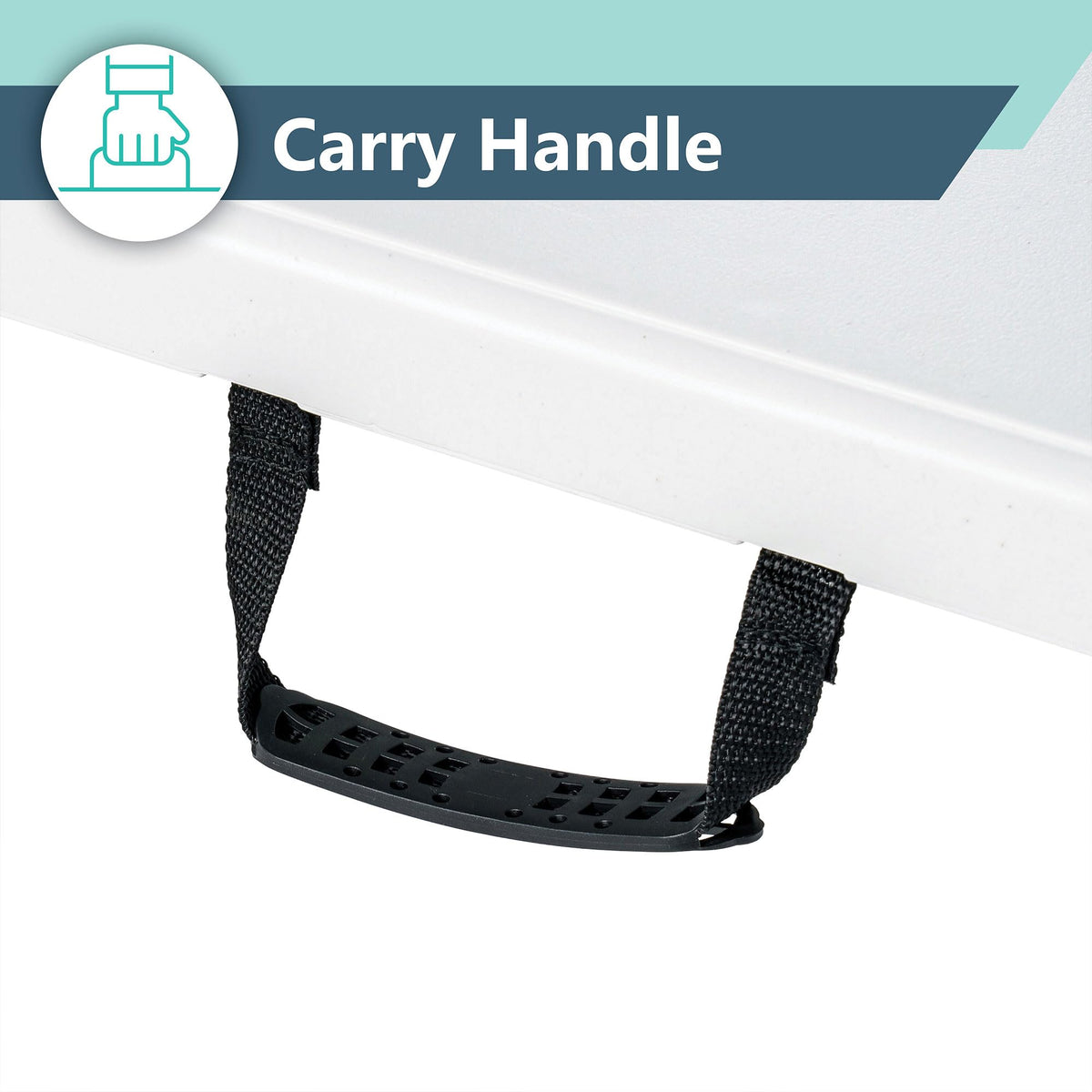 Portable Fold-in-Half Banquet Table 300 Lb Capacity White 6 Ft K23502
