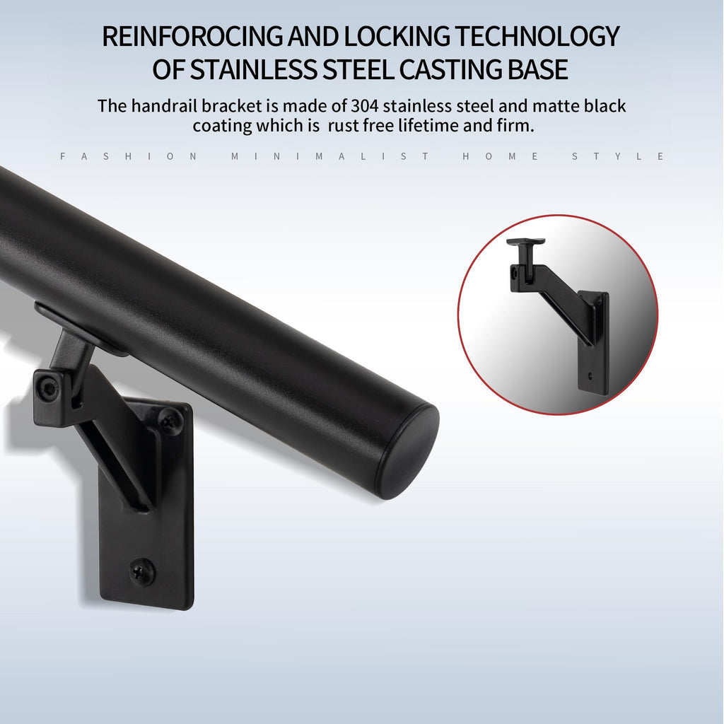 5 FT Aluminum Handrail Kit with Stainless Steel Brackets A8695