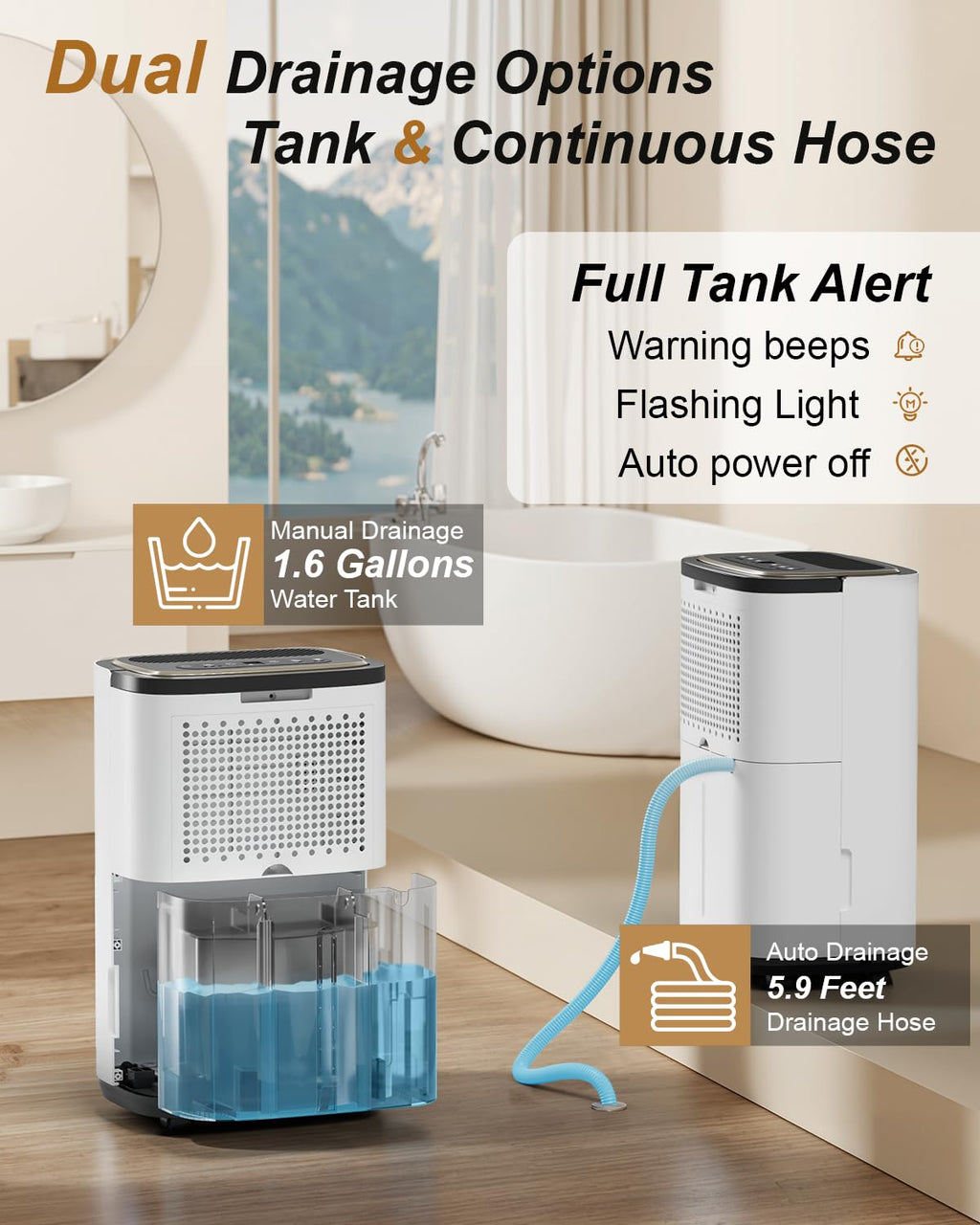 5000 Sq. Ft. 50 Pint Dehumidifier with Drain Hose B5679