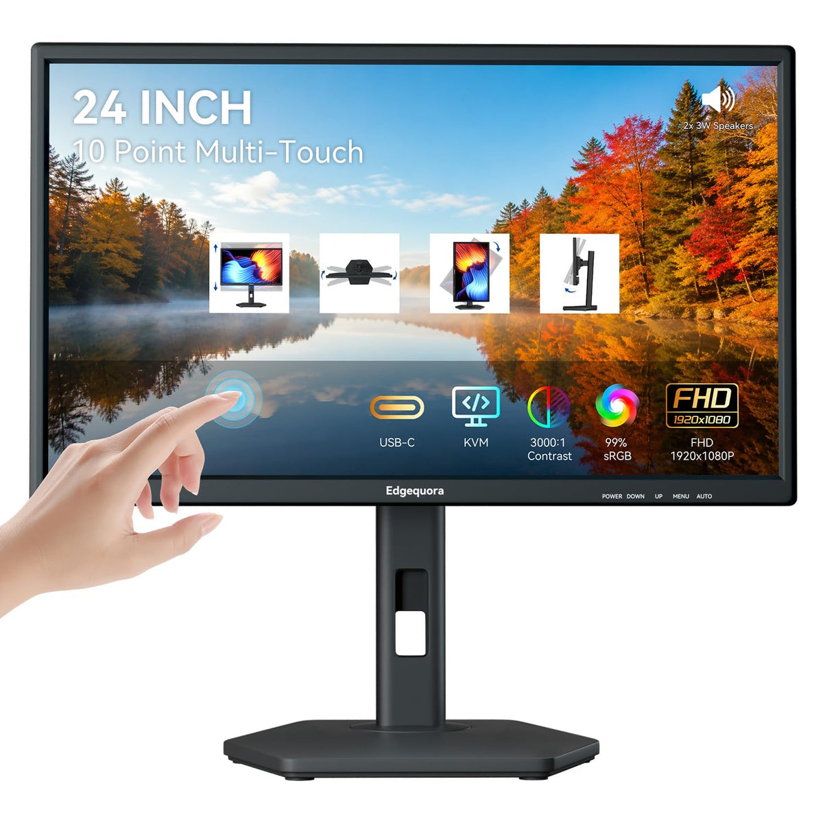 24 Inch USB-C Touchscreen Monitor Adjustable VA D78062