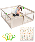 Grey Baby Playpen with Mat T322