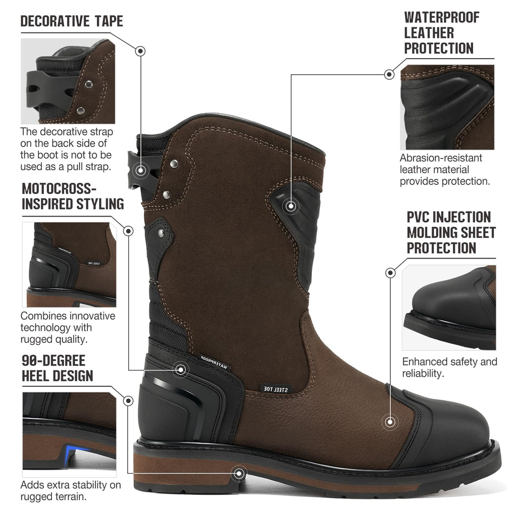 Steel Toe Waterproof Work Boots T1115