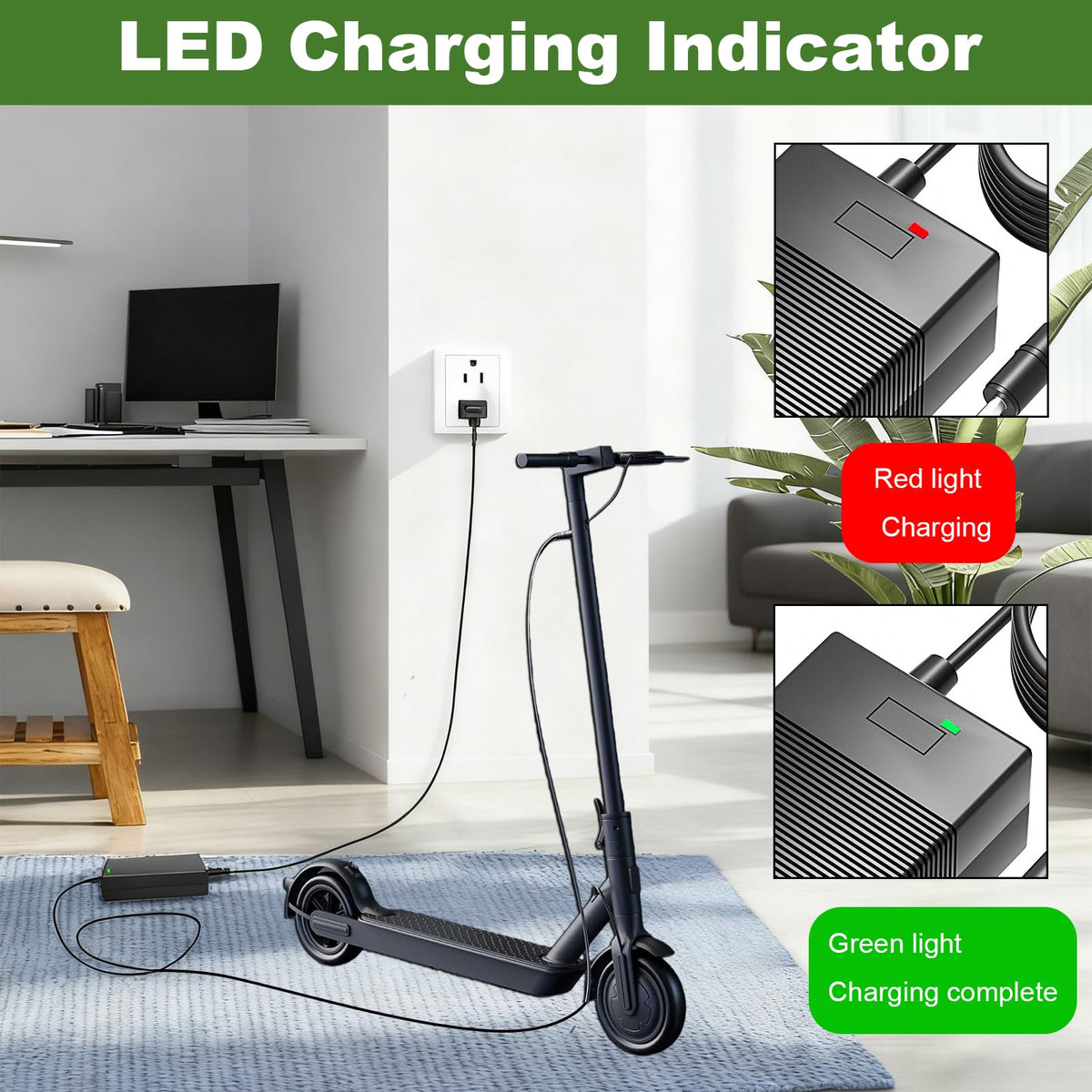 42V 2A Battery Charger Power Adapter Cord X41283