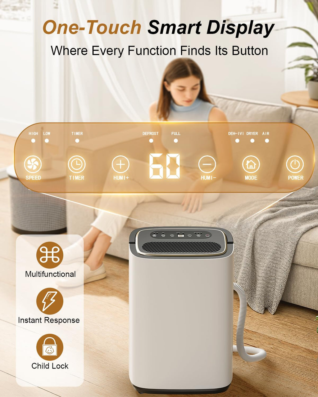 5000 Sq. Ft. 50 Pint Dehumidifier with Drain Hose B5679
