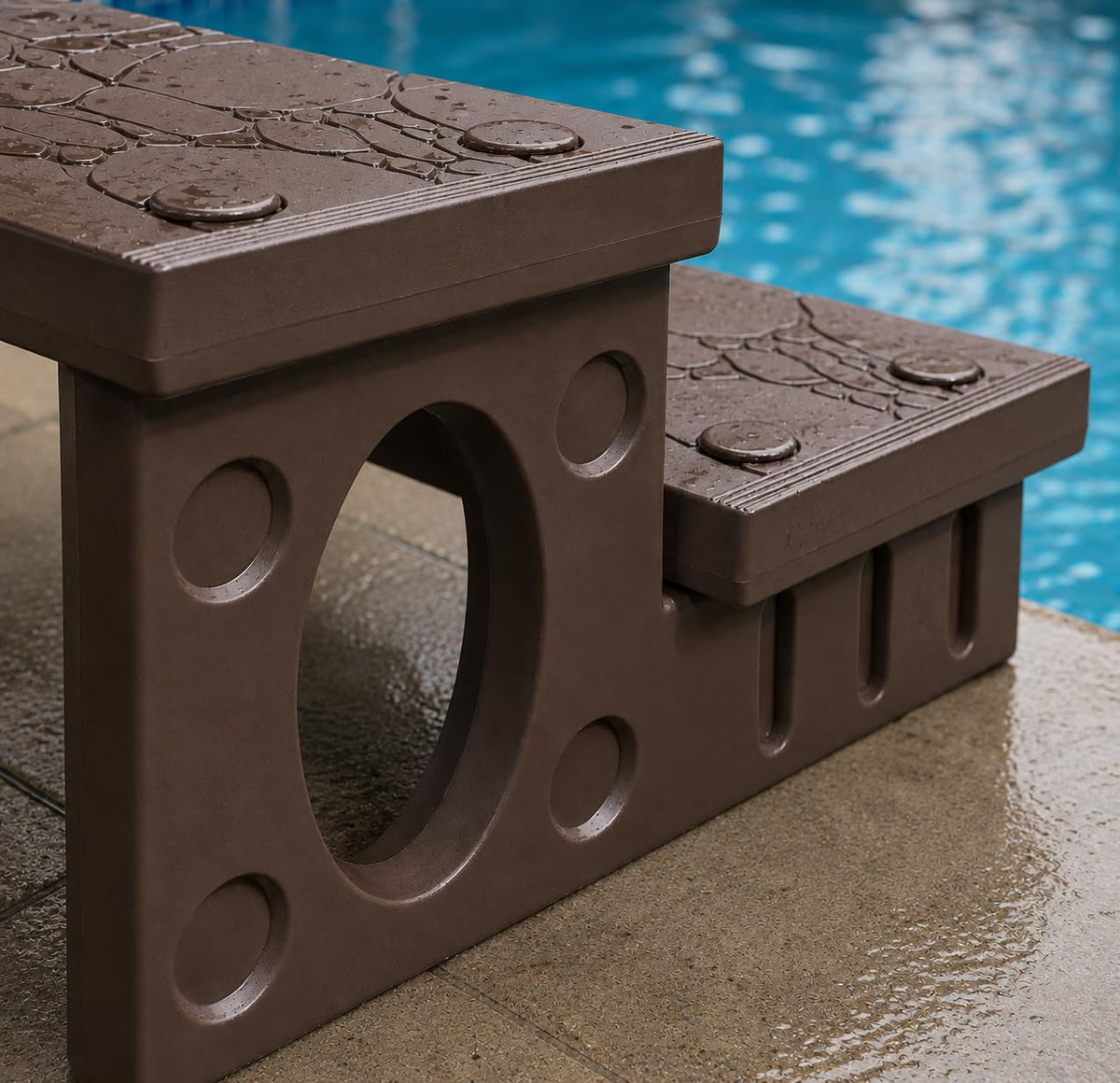 2-Step Spa Hot Tub Pool Deck Steps Y745