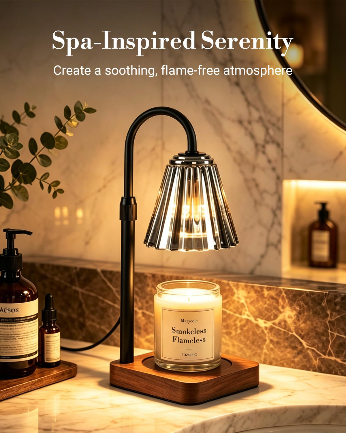 Vintage Candle Warmer Lamp with Timer Dimmer J614