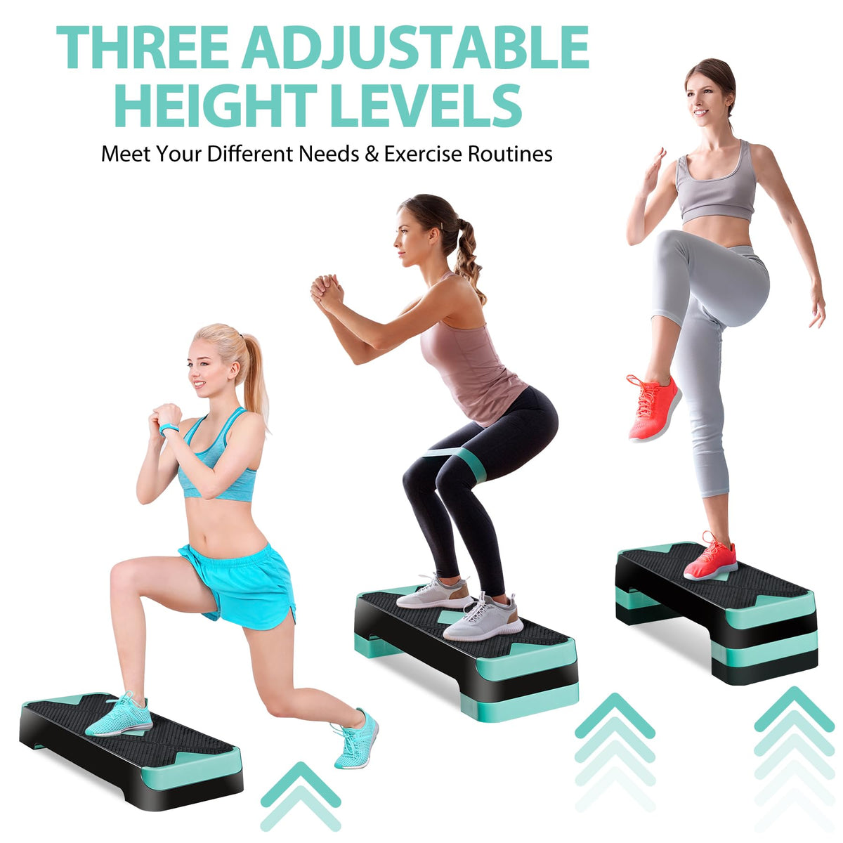 27 Inch Adjustable Aerobic Exercise Step Platform F31198