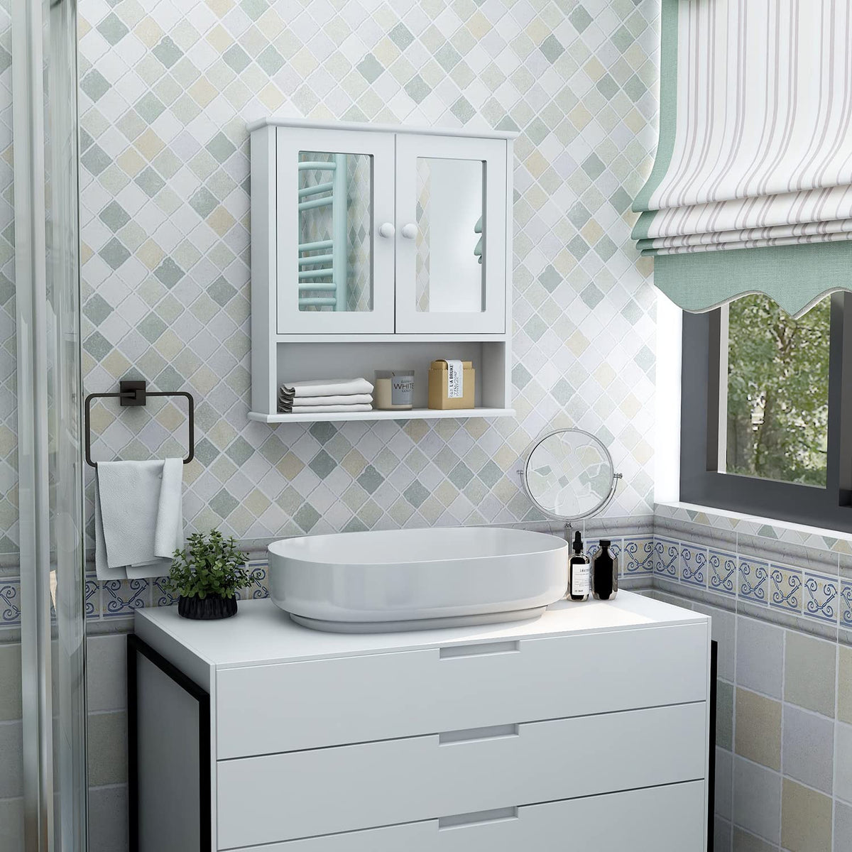 Medicine Cabinet with Mirror 2 Doors H749425