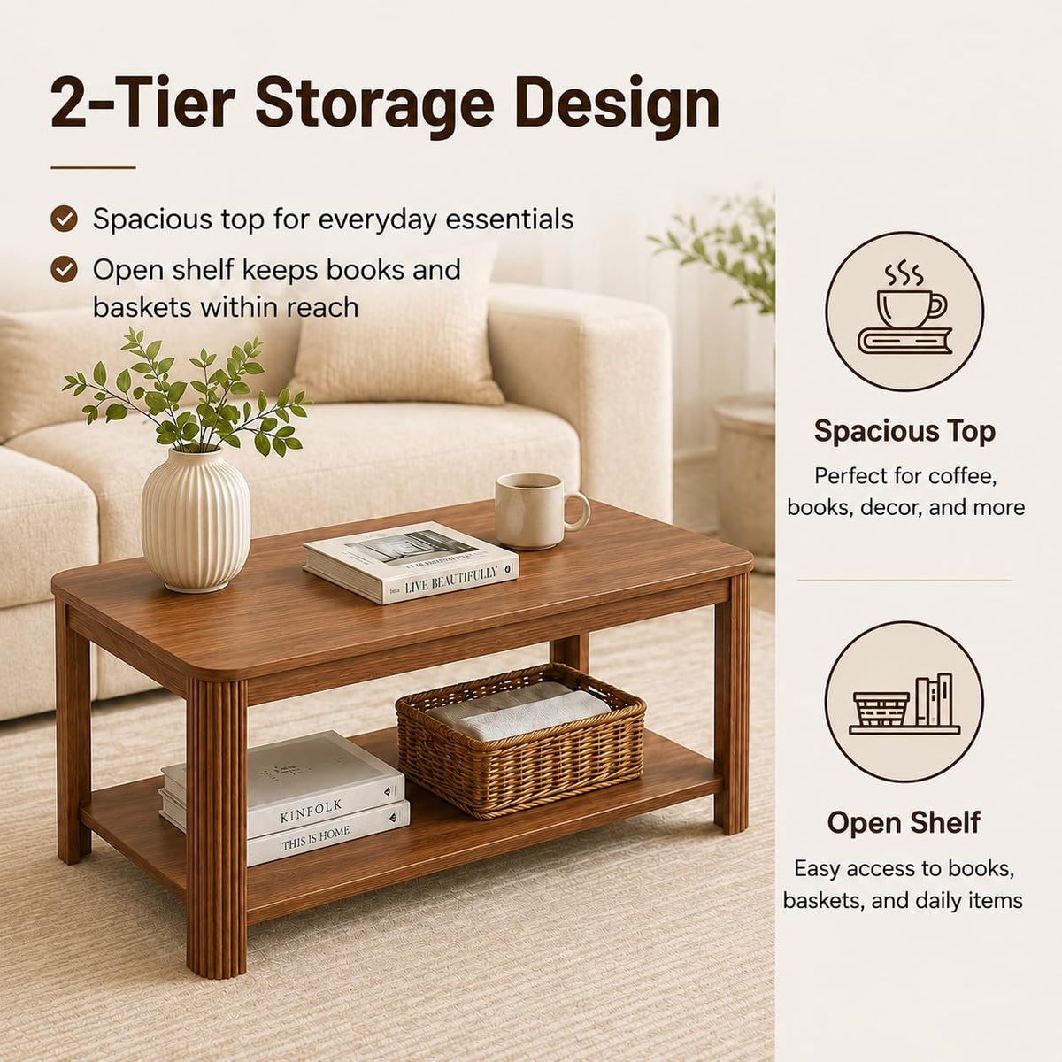 Walnut Coffee Table A7828