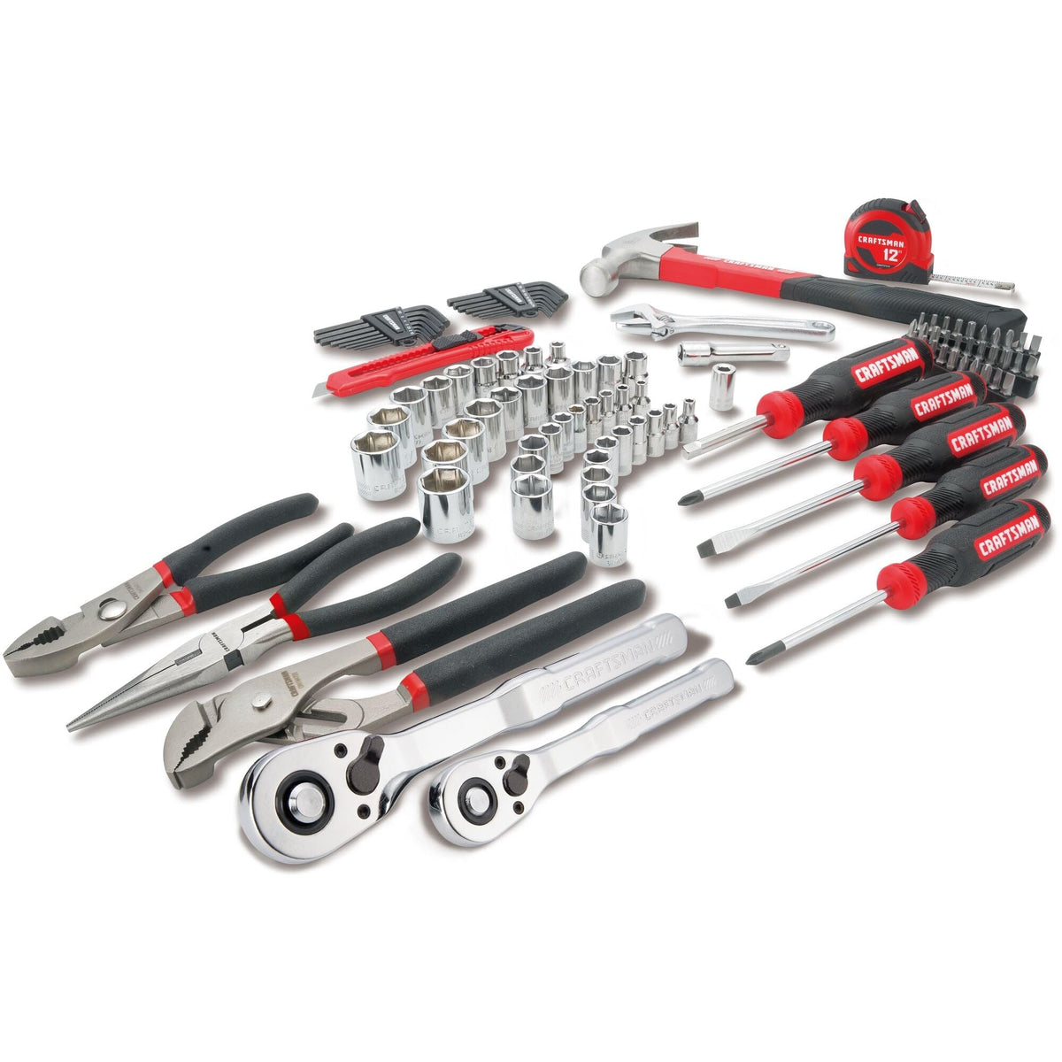 102-Piece Hand Tools Set with SAE and Metric Socket Set M65264