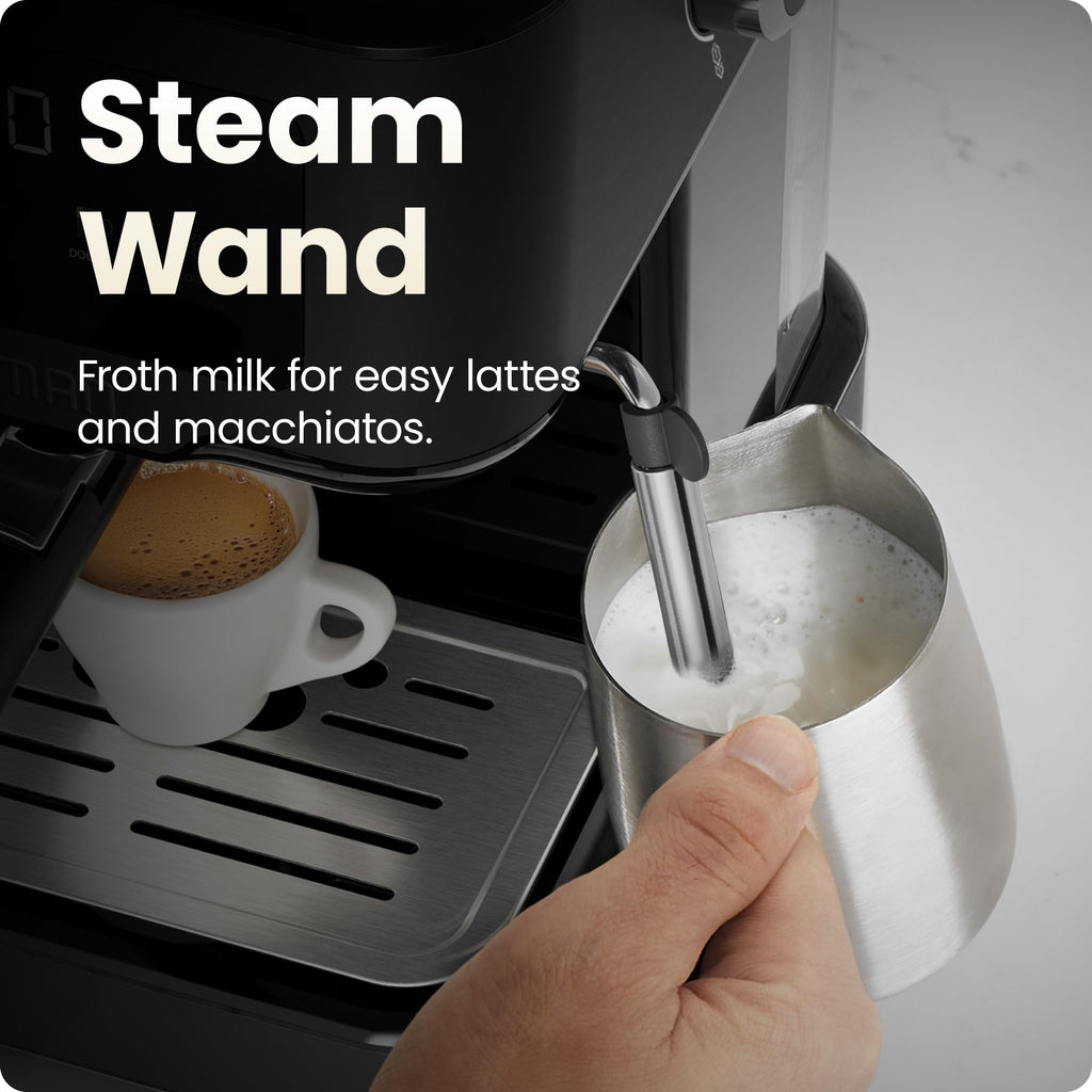 15 Bar Digital Espresso Machine with Steam Wand J59441