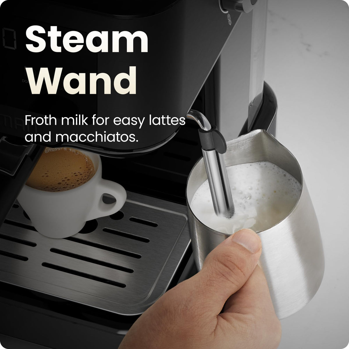 15 Bar Digital Espresso Machine with Steam Wand J59441
