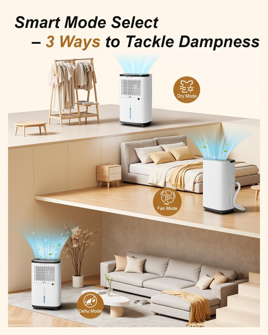 5000 Sq. Ft. 50 Pint Dehumidifier with Drain Hose B5679