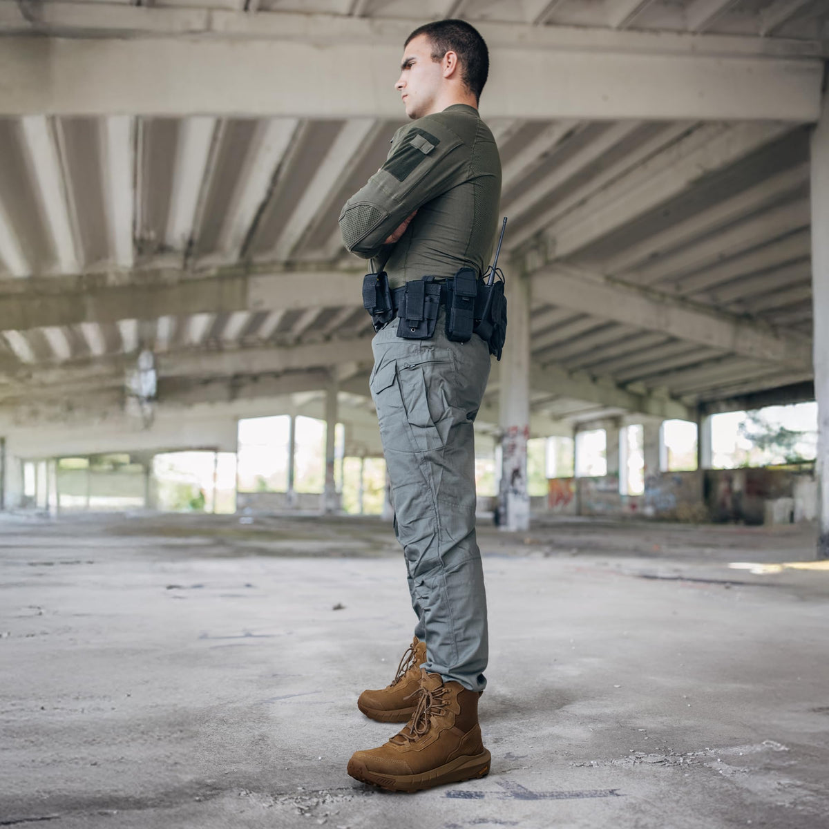 Waterproof Leather Tactical Work Boots D663