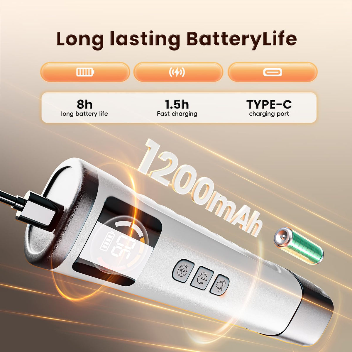 6-Speed Dog Nail Grinder with LED Light R742
